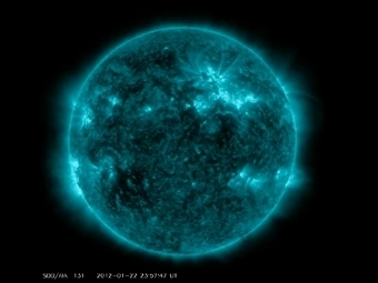 Солнечные вспышки, кадр из видеоролика на сайте NASA